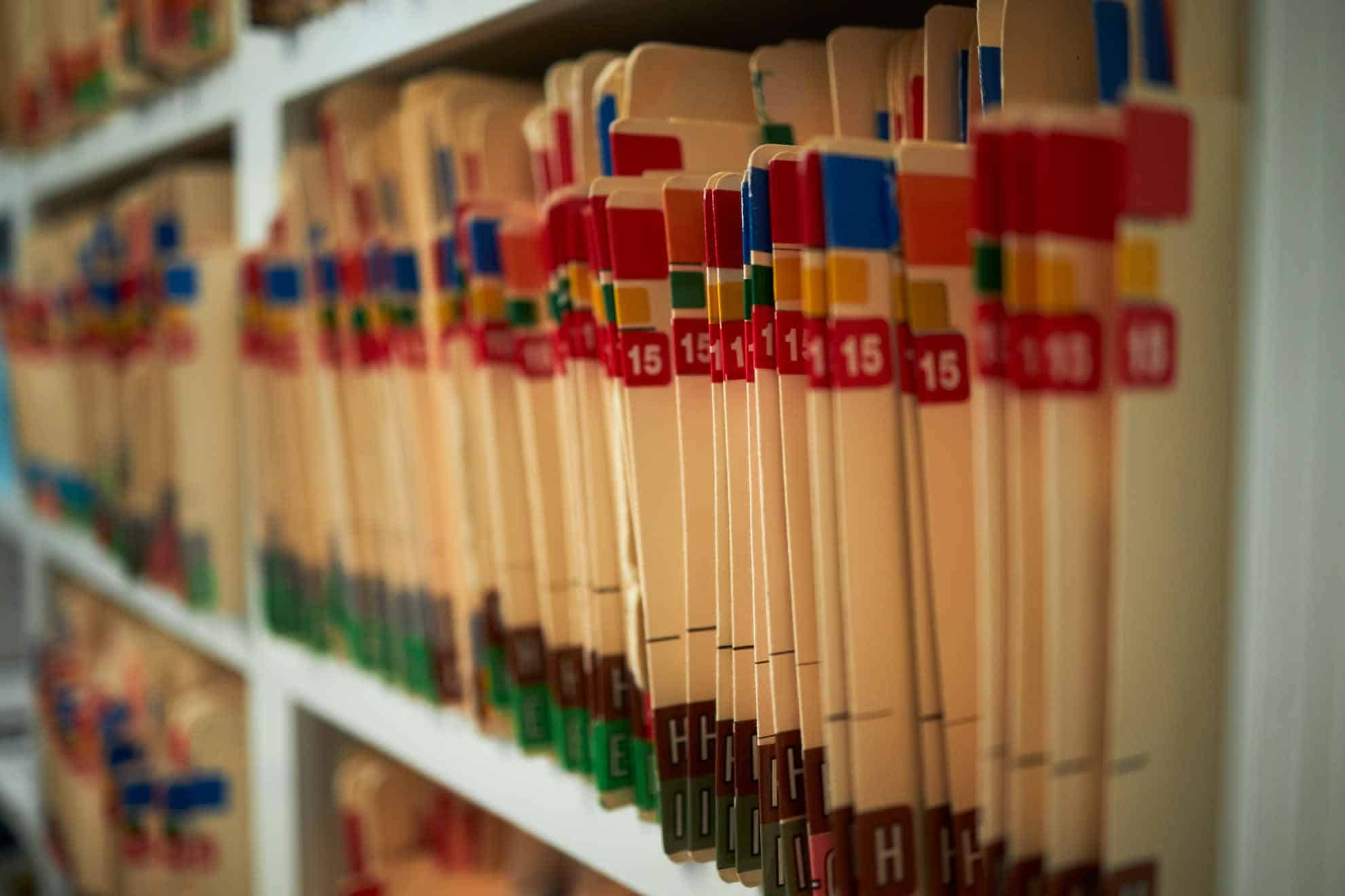 File folders at Highland Urgent Care & Family Medicine